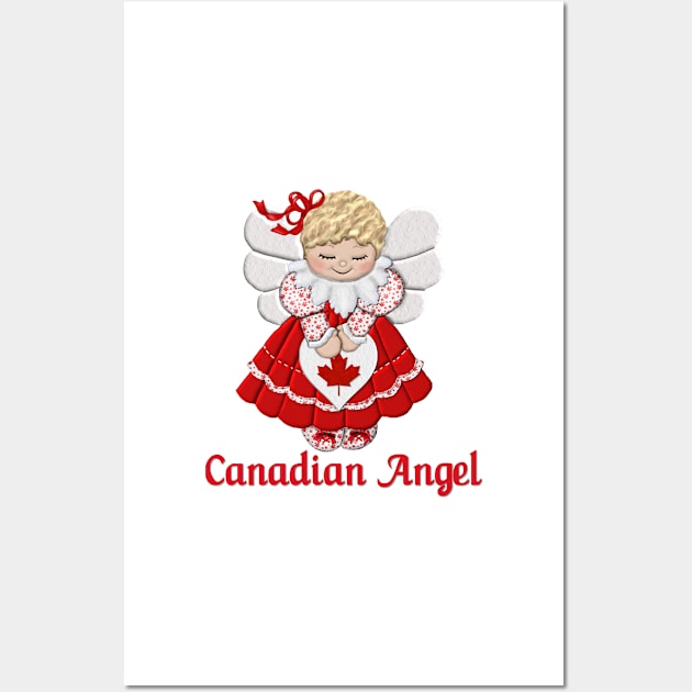 Canada Day Angel Wall Art by SpiceTree